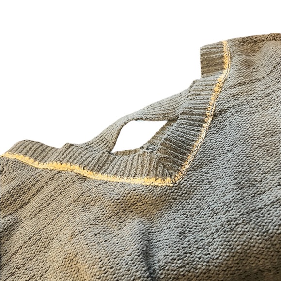 MM by MY MICHELLE Size L Knit Dolman Sleeve Pullover Sweater Lt. Blue White - Picture 4 of 8